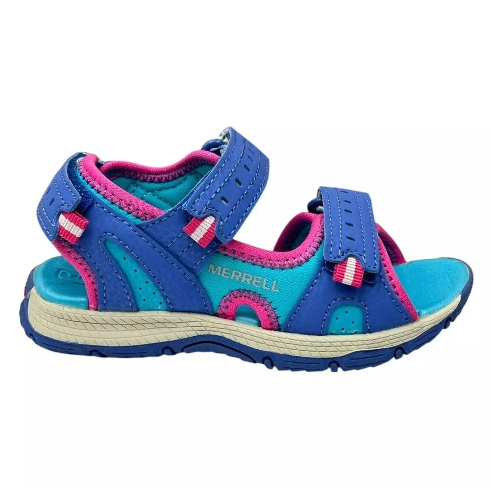 Merrell Toddler Girls Sport Sandal Size 10 Purple/Aqua Adjustable Strap Open Toe